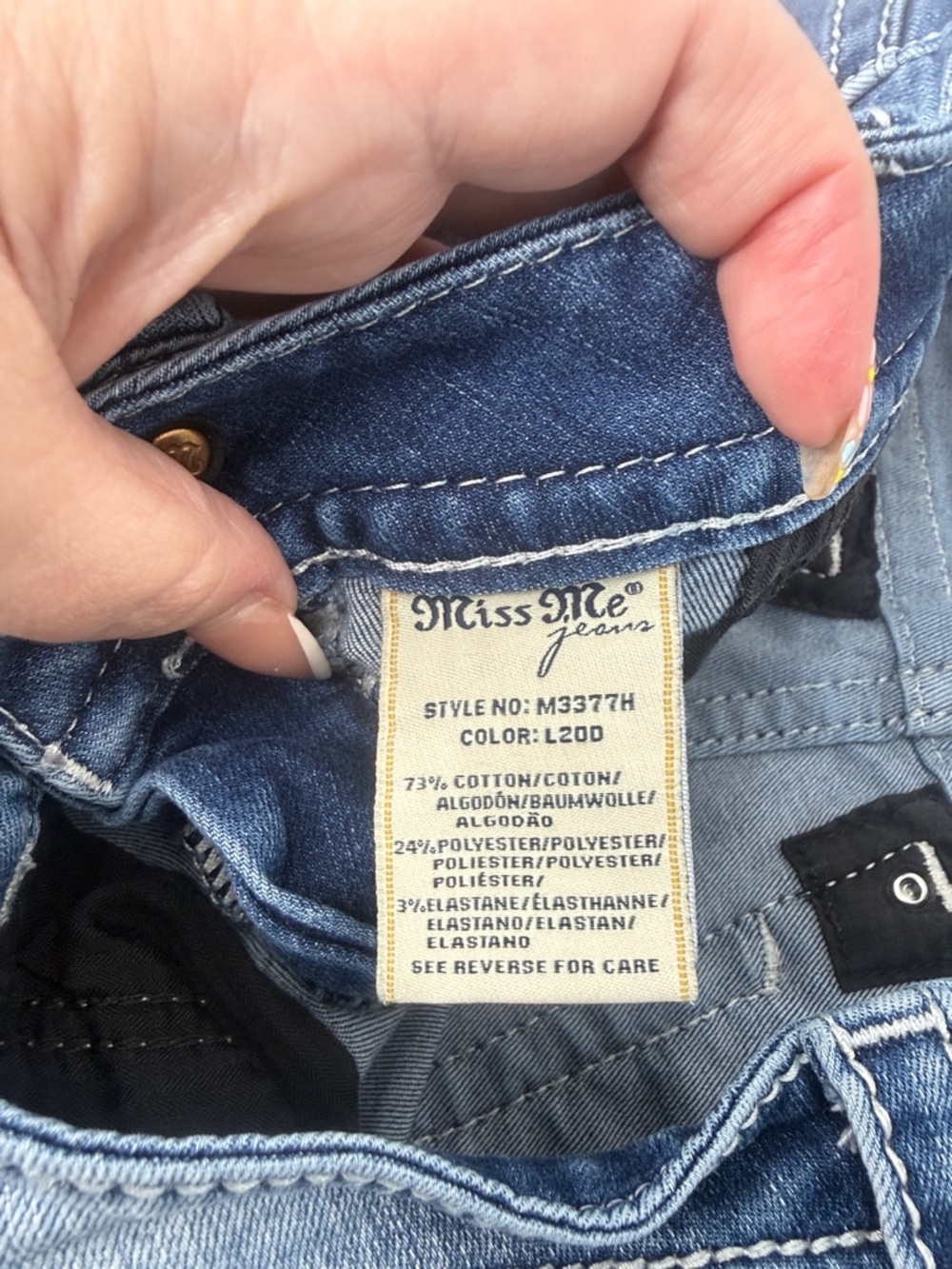 Miss Me butterfly embellished Denim Shorts - Picture 6 of 7